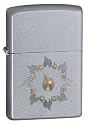 Zippo Lighter Ring of Fire, Satin Chrome