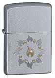 Zippo Lighter Ring of Fire, Satin Chrome