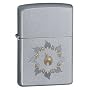 Zippo Lighter Ring of Fire, Satin Chrome