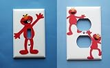 New Rare Handcrafted Elmo Light Switchplate Outlet SET Bedding Decor *FAST SHIPPING*