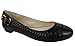 Michael Kors Women's Dion Black Leather ballet flats