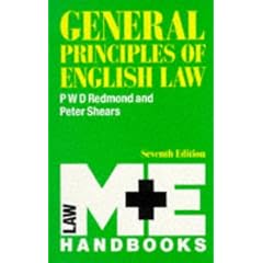 General Principles of English Law (Frameworks Series)