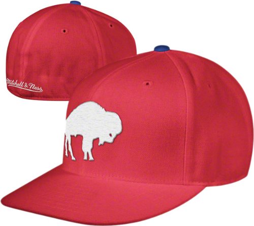 Buffalo Bills Mitchell & Ness Throwback Basic Logo Fitted Hat