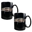 Anaheim Ducks NHL 2pc Black Ceramic Mug Set - Primary Logo by Great American Products