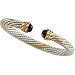 Twisted Amethyst Cable Bangle Bracelet