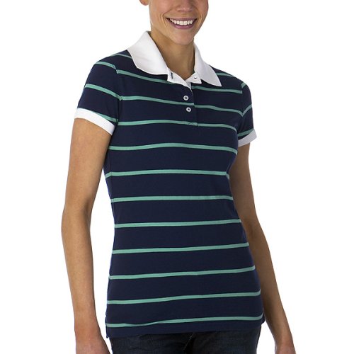 Juniors' Mossimo Supply Co. Polo Shirt - Oxford Blue Stripe
