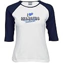 Reebok San Diego Chargers Ladies White Queen of Hearts Raglan 3/4 Sleeve T-shirt