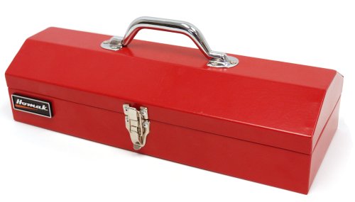 HOMAK RD00116616 16-Inch Steel Hip-Roof Tool Box Red