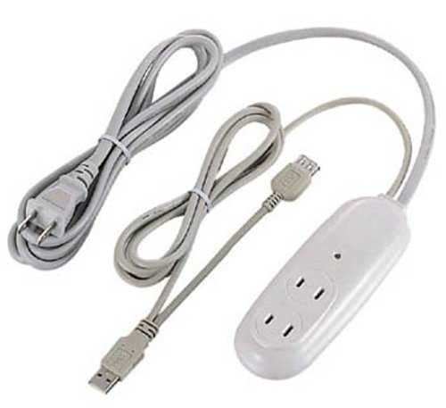 ELECOM USB感知式パソコン連動タップ 2P2口 2.0m T-J03USB