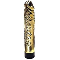 Orion 552631 El Dorado Vibrator mit goldfarbenen �berzug, 19 cm lang, � 3,5 cm, stufenlos regelbar