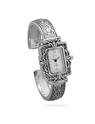 Genuine Elegante (TM) Charm. Oxidized Rectangle Face Cuff Fashion Watch. 100% Satisfaction Guaranteed.