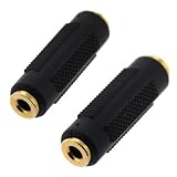 GTMax Gold Plated 3.5 mm Stereo Coupler Female to Female Jack