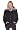 Zippered Black Rabbit Bomber Jacket - Rex Trim
