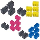 Xerox Tektronix Phaser 850 Set of 4 Compatible Solid Ink ColorStix Cartridges: 1 each of Black 016-1831-00 (3 Pk), Cyan 016-1825-00 (5 Cyan + 2 Black), Magenta 016-1826-00 (5 Magenta + 2 Black), Yellow 016-1827-00 (5 Yellow + 2 Black) by LD Products