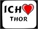 Mauspad mit Ich liebe Thor Dekoration bei amazon kaufen