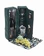 Picnic Gift Solana Two Person Wine Tote in Green - Picnic Gift 2025-GR