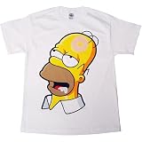 Click for larger image of Simpsons Homer Glowing Donut on the Brain Mens T-Shirt, X-Large