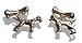 Solid Silver Dalmation Dog & Bone Men's Cufflinks