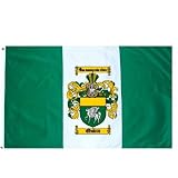 Quinn Family Crest / Coat of Arms Flag. Large 3 ft. x 5 ft. polyester flags.