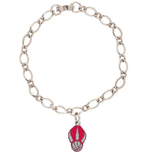 Toronto Raptors Ladies Silver-Tone Charm Bracelet