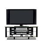 BDI Icon 9429, Triple-Wide Open TV Stand, Gloss Black