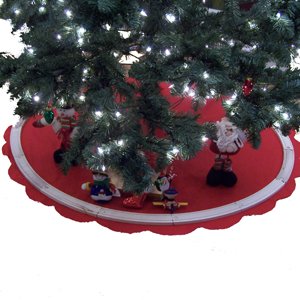 16-piece Wooden Christmas Tree Circle Train Set Thomas Train Track Set by