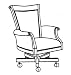 Office Furniture DMI - Executive High Back Chair in Brown Leather - Executive Office Furniture / Home Office Furniture - 7302-832
