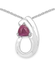 0.50 Carat Genuine Ruby 925 Sterling Silver Pendant