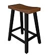 Pack of 2 Recycled Maui Outdoor Counter Bar Stools -Black with Cocoa Brown Seat