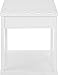 Altra Parsons End Table with Drawer, White/Gray Chevron