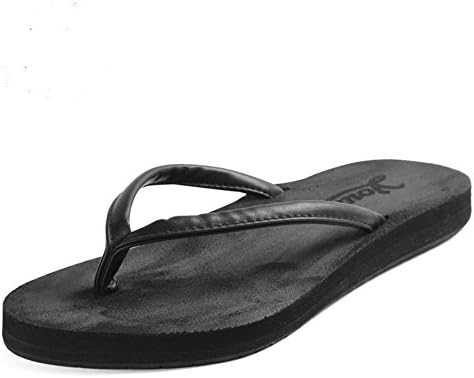 YOUTHVIP newest suede summer flip flops beach slippers MEN black 43