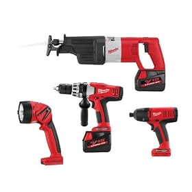 Buy Milwaukee 0920-24 18-Volt 4 Tool Combo Kit by Milwaukee