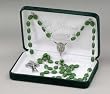 St. Patrick Irish Glass Beaded Rosary 25"