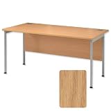 Sonix Traditional Desk Rectangular Silver Legs W1600xD800xH720mm Oak Ref 32