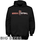 Cincinnati Bengals Black Dual Threat Hooded Sweatshirt (3X Tall)