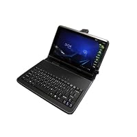 GSAstore Acer A500 Leather Case with Built-in USB Keyboard and Kick Stand. Black Fuax Leather. (Acer A500 Tablet NOT included).