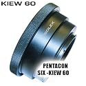 Adapter PENTACON SIX / KIEV 60 an NIKON f&uuml;r D300 etc. Edler und hochwertiger Adapter aus eloxiertem Messing, speziell zur Benutzung von PENTACON SIX / KIEV 60-Objektiven an digitalen und analogen NIKON Kameras mit F Bajonett, ohne Blendenabschaltung.