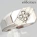 10K White Gold Men's Diamond Ring - OldCities Vintage Jewelry