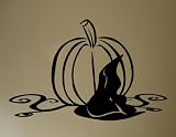 Halloween Decoration Wall Decals Pumpkin and hat