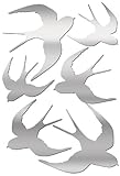 IMAGE OF Lot 26 Studio ADD-HERES Adhesive Reflections-Mirror Birds Wall Stickers, 10.25 x 15-Inches