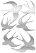 Lot 26 Studio ADD-HERES Adhesive Reflections-Mirror Birds Wall Stickers, 10.25 x 15-Inches