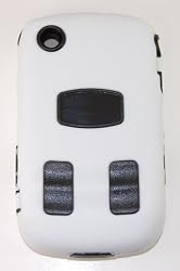 KingCase BlackBerry Gemini 8520 8530 * Warrior Case * (White & Black) - The ULTIMATE Protector + Free Screen Protector