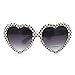 SA106 Polka Dot Print Plastic Heart Shape Cute Womens Sunglasses