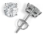 Platinum Certified Round Diamond 4-Prong Stud Earrings (3ct tw, H, VS2)