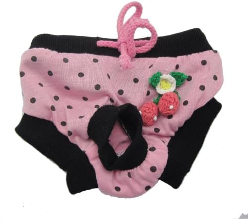 Alfie Pet Apparel - Zoe Diaper Dog Sanitary Pantie - Color: Pink, Size: M (for Girl Dogs)