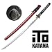 Samurai Sword Full Tang Red Dragon ITO Katana Model 453