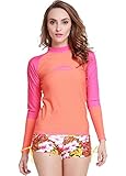 OUO New Fashion Diving T-Shirt Long Sleeve Colorful Design UV Protection UPF 50+ (NO HOTPANTS)