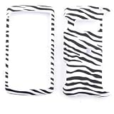 41437PU7dVL. SL160  BLACK/WHITE RUBBERIZED ZEBRA PRINT CELL PHONE COVER FOR LG ENV3 VX9200 +