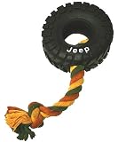 Jeep Brand - Extra Tough Rubber Toy - 5 1/2 in. Tire With Tug