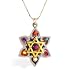 Star of David with Flower Necklace